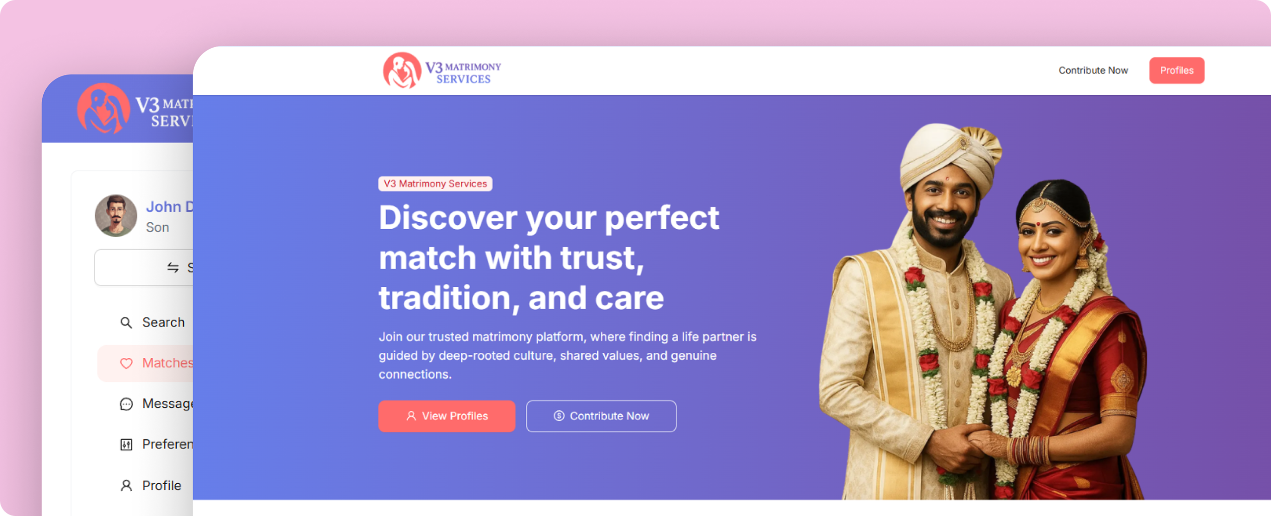 V3 Matrimony Services preview